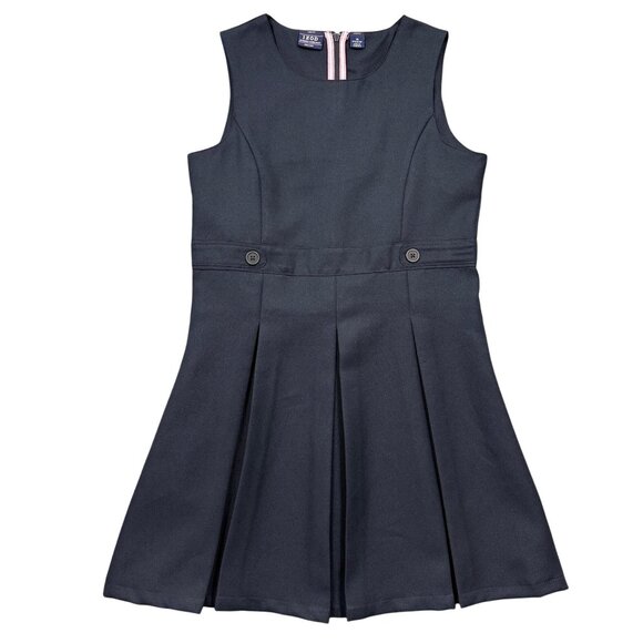IZOD Approved Schoolwear Sleeveless Jumper Dress Uniform Girls 14 Navy Blue NEW - Picture 1 of 12